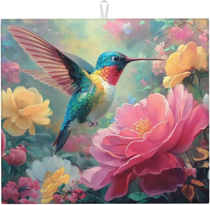 Colorful Hummingbirds Floral