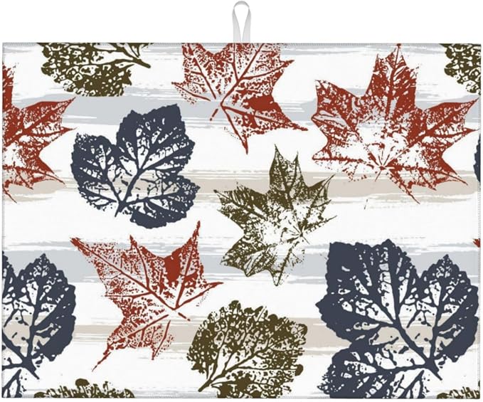Blue Red Maple Leaves