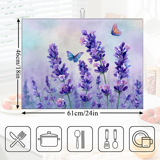 Watercolor Lavender Purple Flower