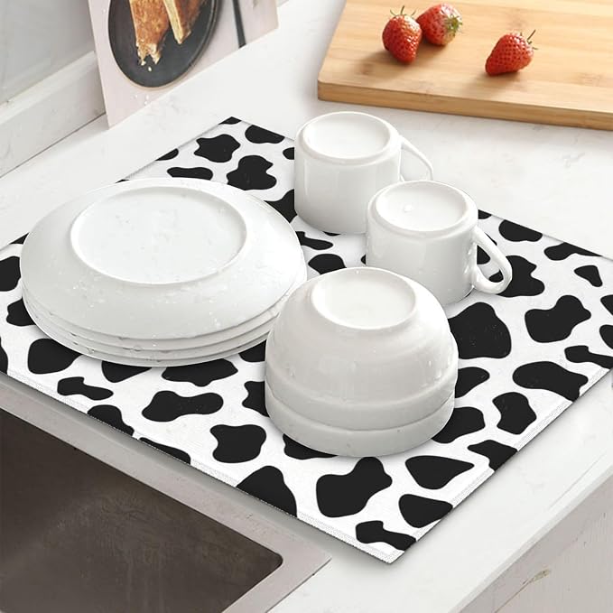 Black White Cow Print