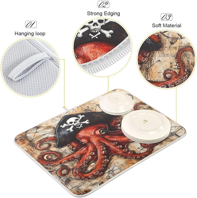 Octopus Pirate and Compass