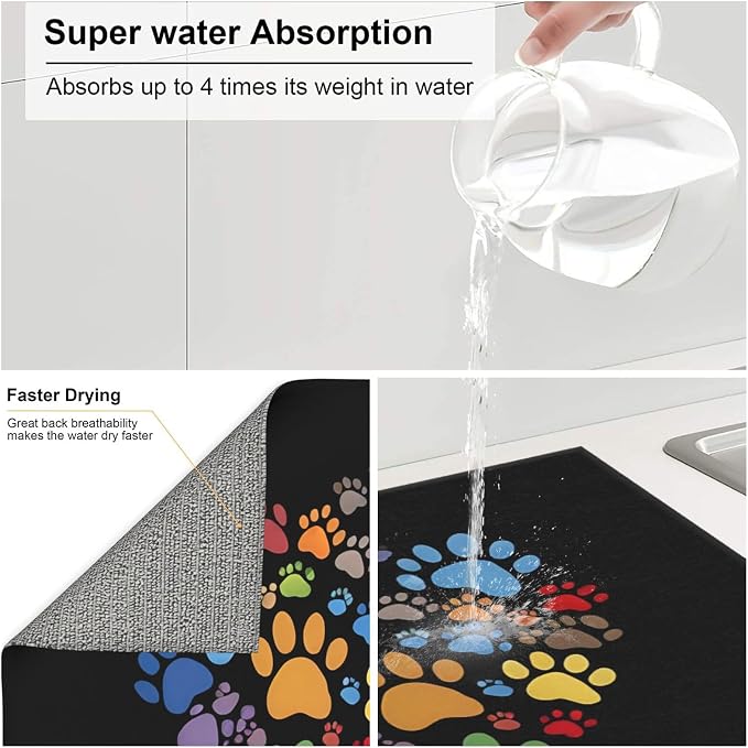 Colorful Paw Print Heart
