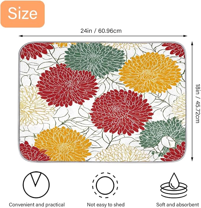 Red Biege Yellow Chrysanthemum
