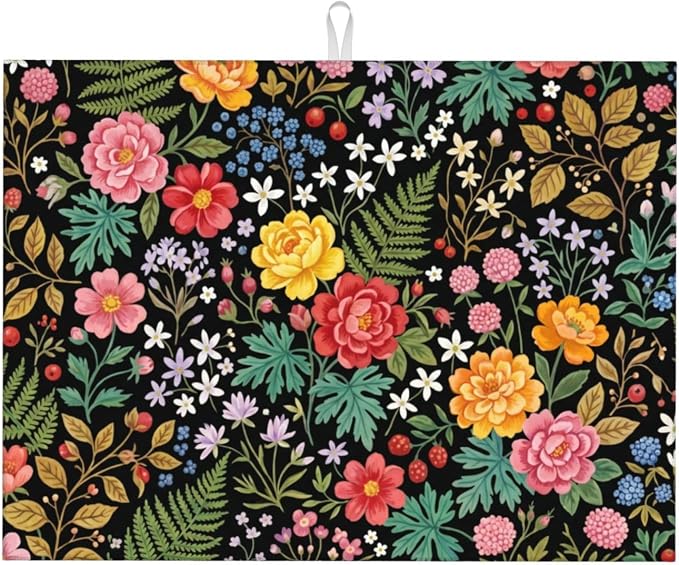 Vintage Floral Black