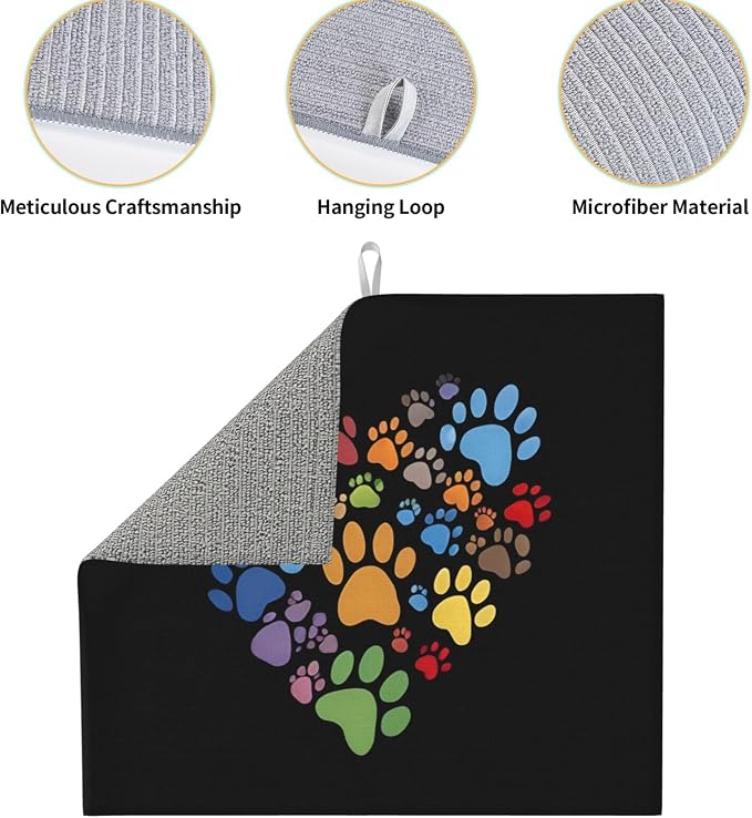 Colorful Paw Print Heart