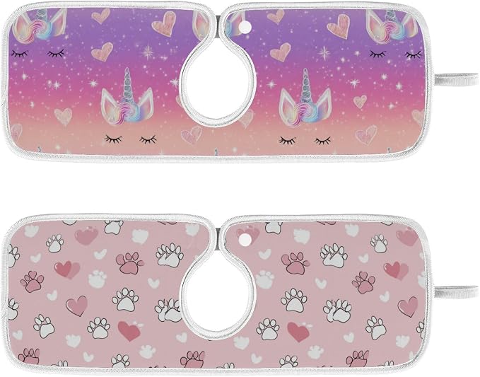 Pink Cat Paw Gradient Rainbow Unicorn