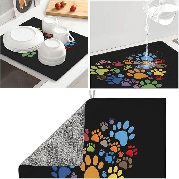 Colorful Paw Print Heart