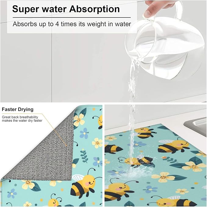 Cute Bee Colorful Floral