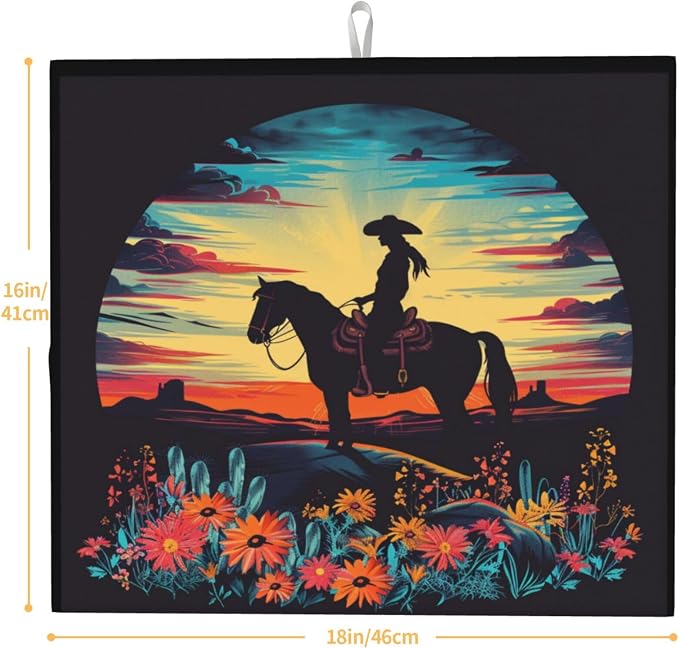 Cowgirl Riding Horse
