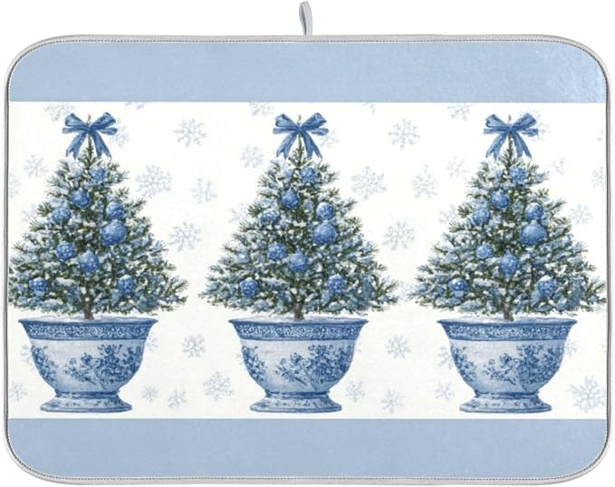 three christmas trees snowflake