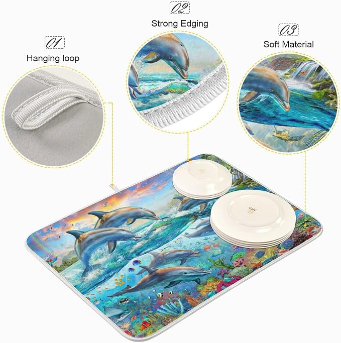 Dolphin Watercolor Summer