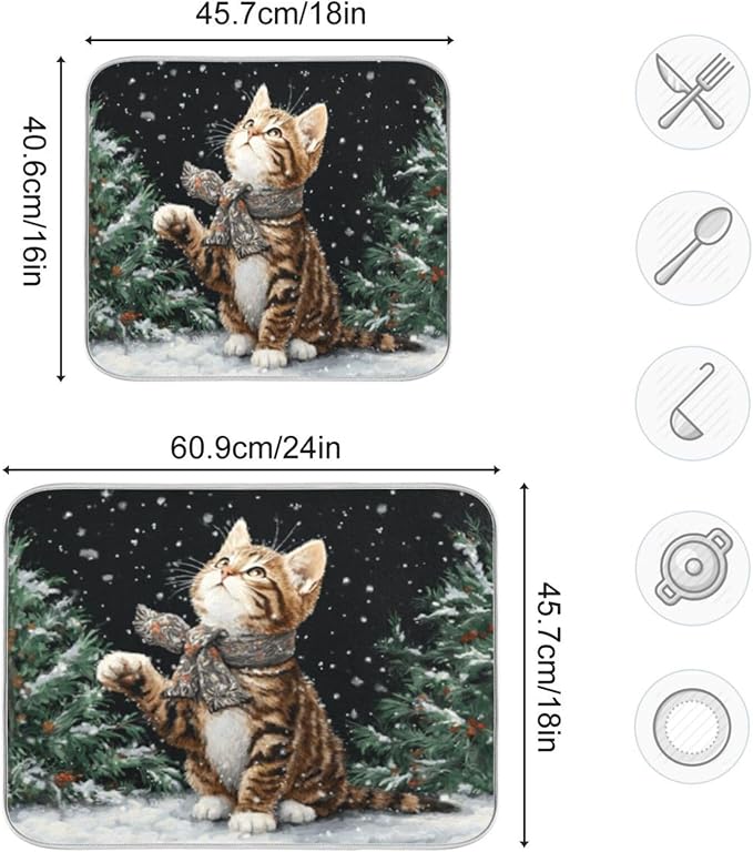 cute kitten snowflakes