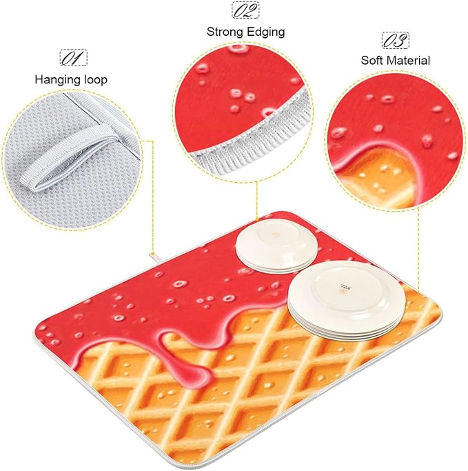 waffle texture with strawberry jam