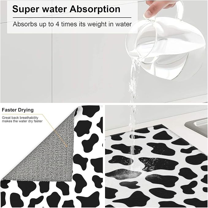 Black White Cow Print