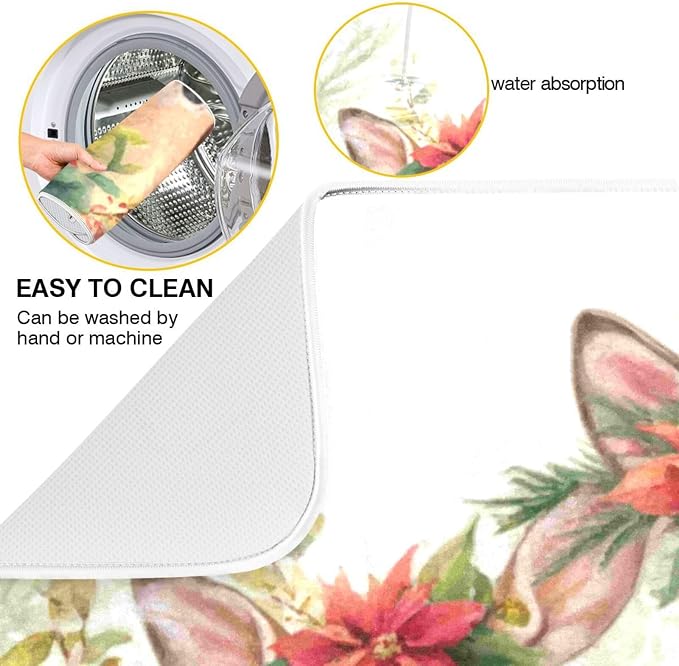 christmas deer poinsettia wreath