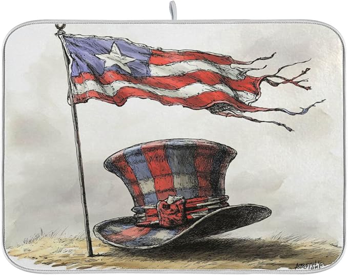 4th of July Flag Hat Tartan White
