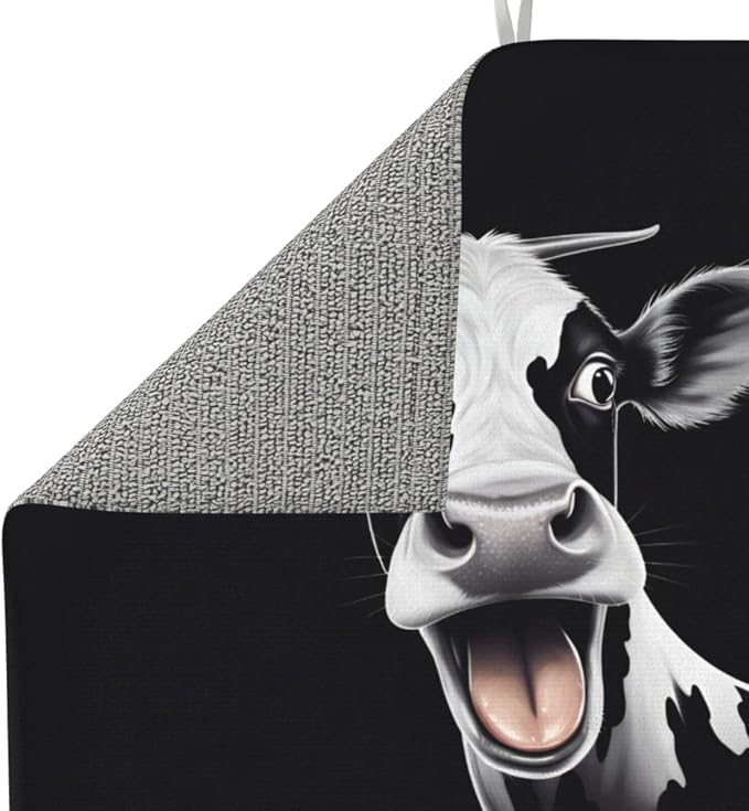 Black White Funny Cow