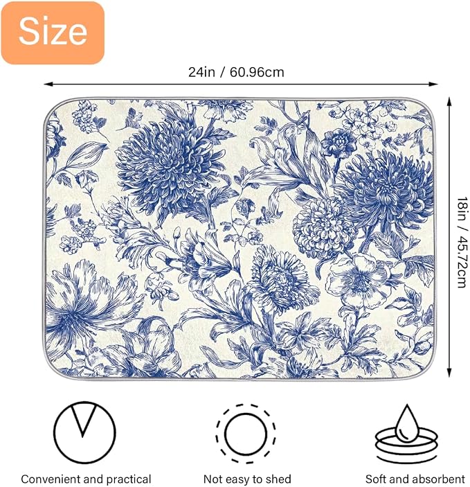 Vintage Blue Flowers