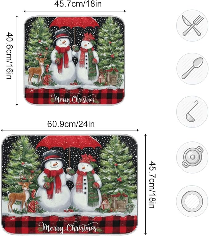 merry christmas with snowmen
