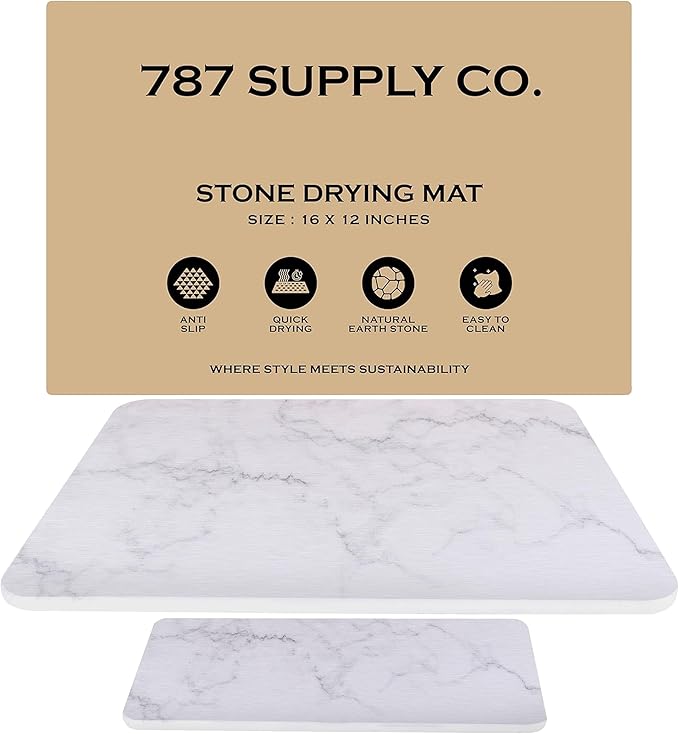 Light Gray/White Marble Finish