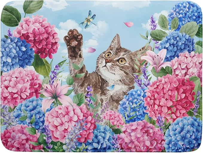 Colorful Hydrangea Cat