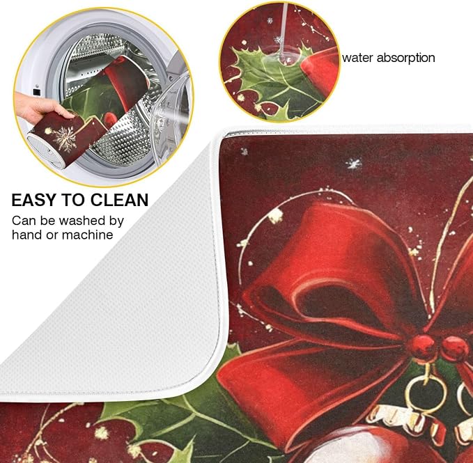 christmas holly red bell