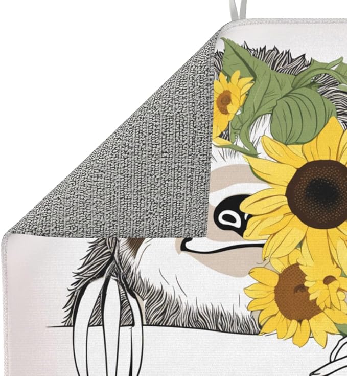 Cute Sloth Yellow Sunflower