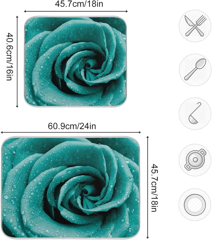 Hipster Turquoise Rose Petals