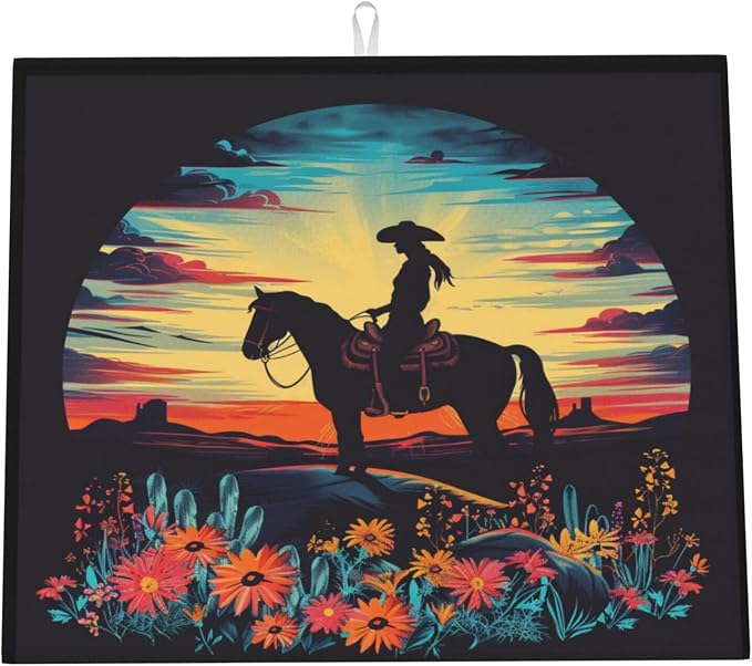Cowgirl Riding Horse