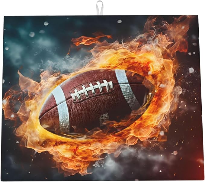 Burning Football Orange Flame