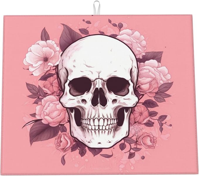 Vintage Skull Pink Floral