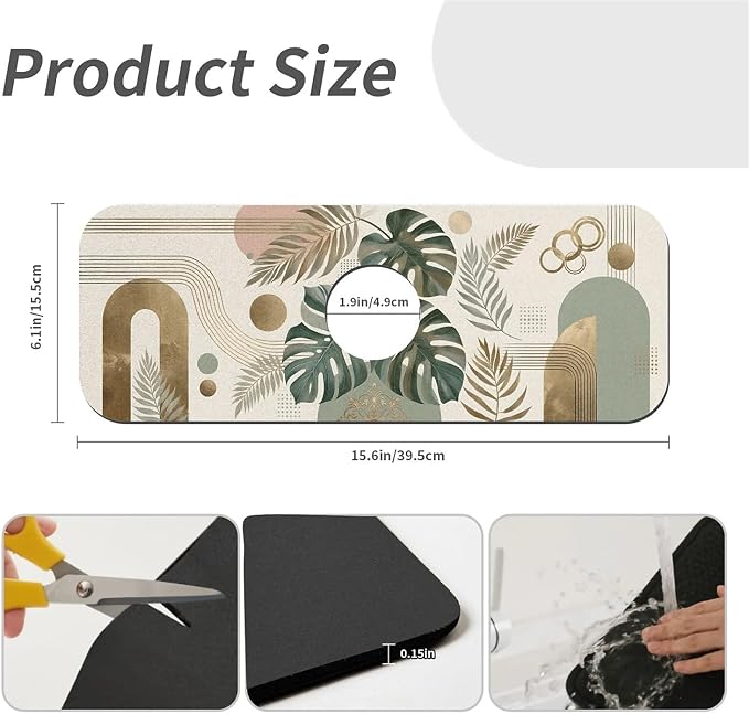 Boho Monstera Gold Geometric