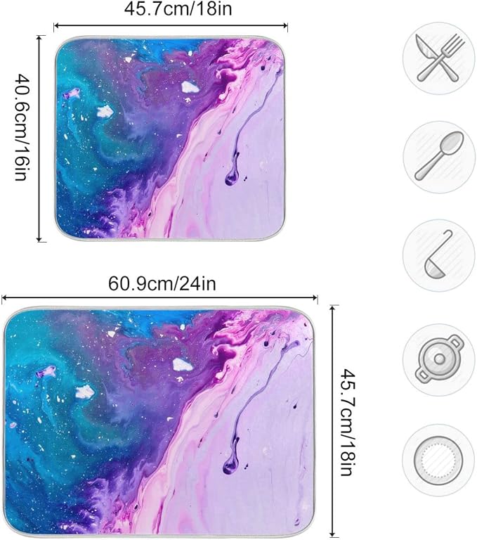 Abstract Purple Blue Marble