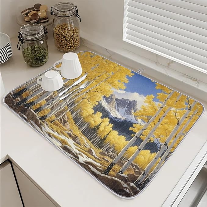 A Mountain Forest With Yellow Trees