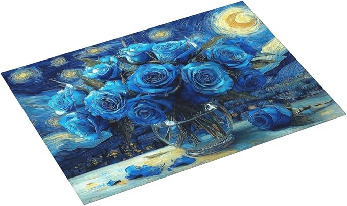 Blue Roses Starry Sky