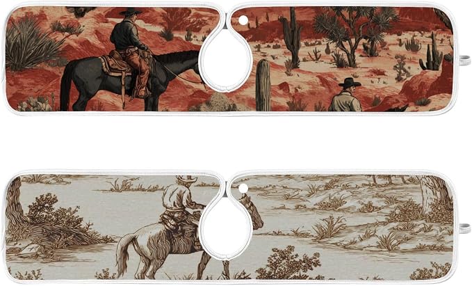 Brown Red Cowboys Horses Cactus Desert