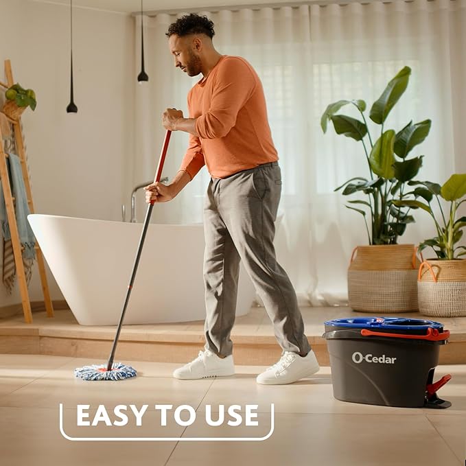 Rinseclean Spin Mop & Bucket + 1 Extra Refill