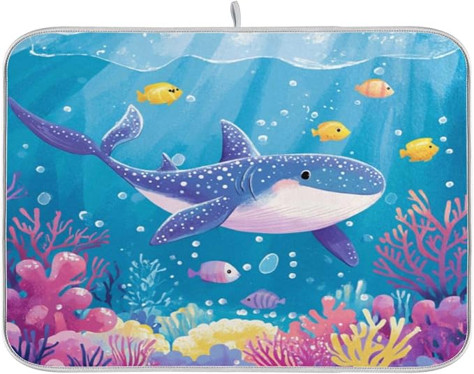 Blue whale shark coral sea