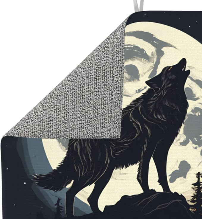 Moonlit Howling Wolf