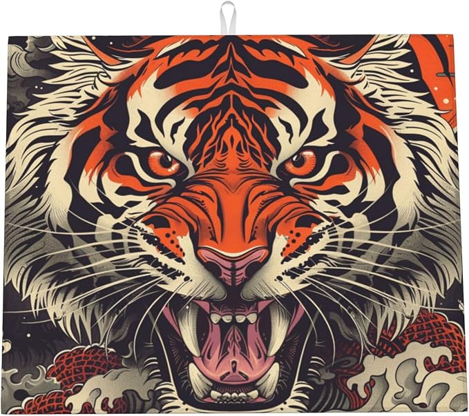 Fierce Orange Tiger Wave