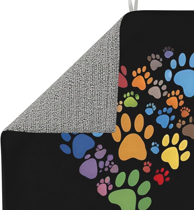 Colorful Paw Print Heart