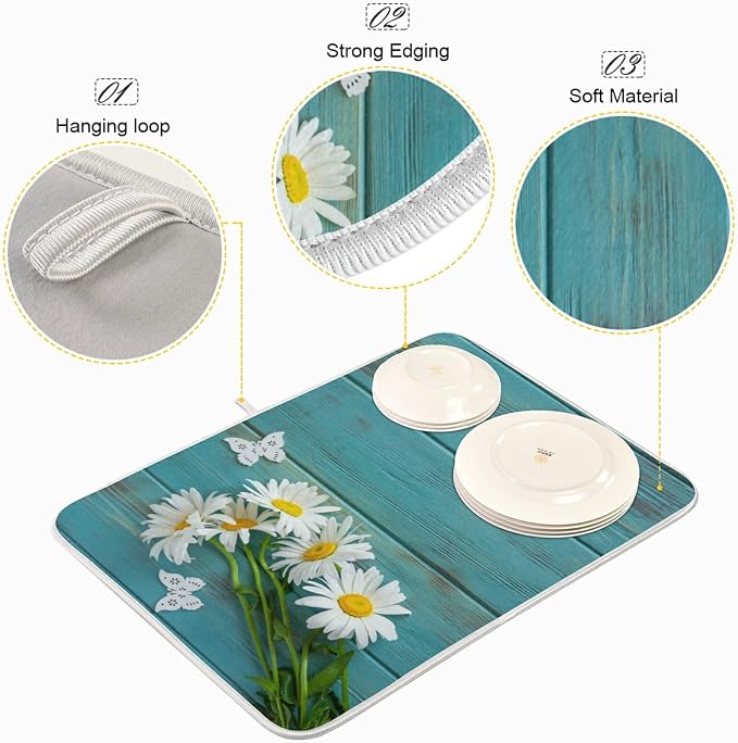 Small Daisies on Wooden Board 25