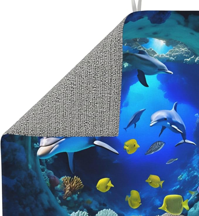 Underwater Dolphin Coral Tropical Fish