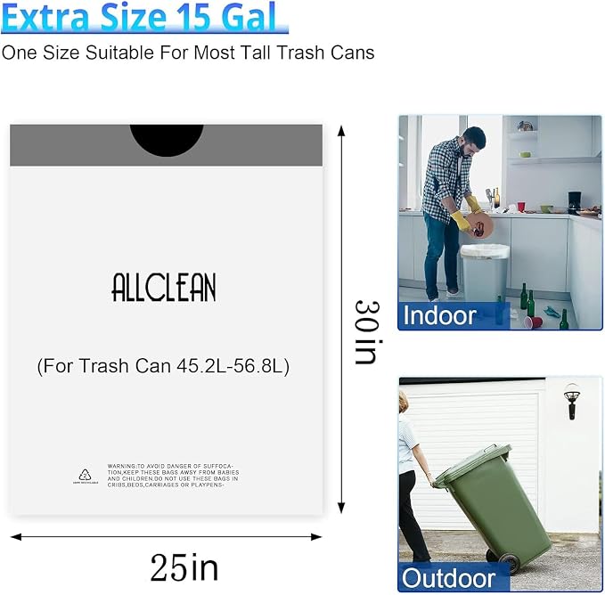 15 Gallon White (30 Count)