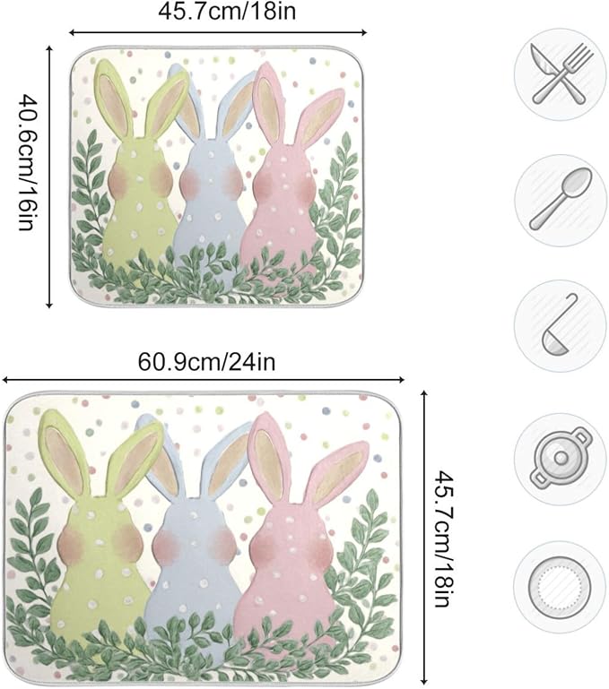 three cute easter bunnies
