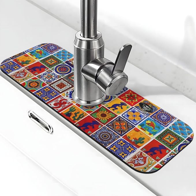 Mexican Tiles Multicolored Bright Colorful