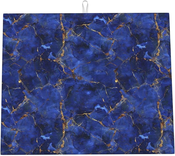 Deep Blue Gold Marble