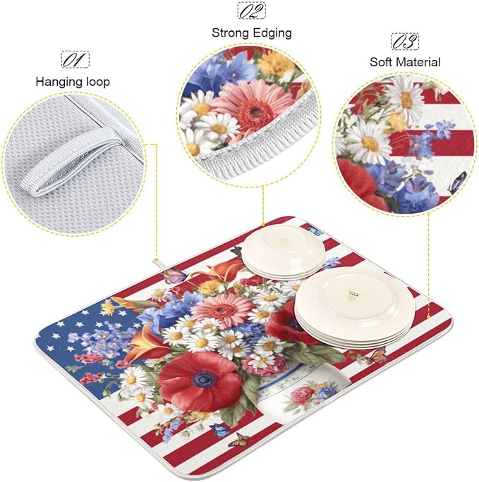 floral bouquet american flag