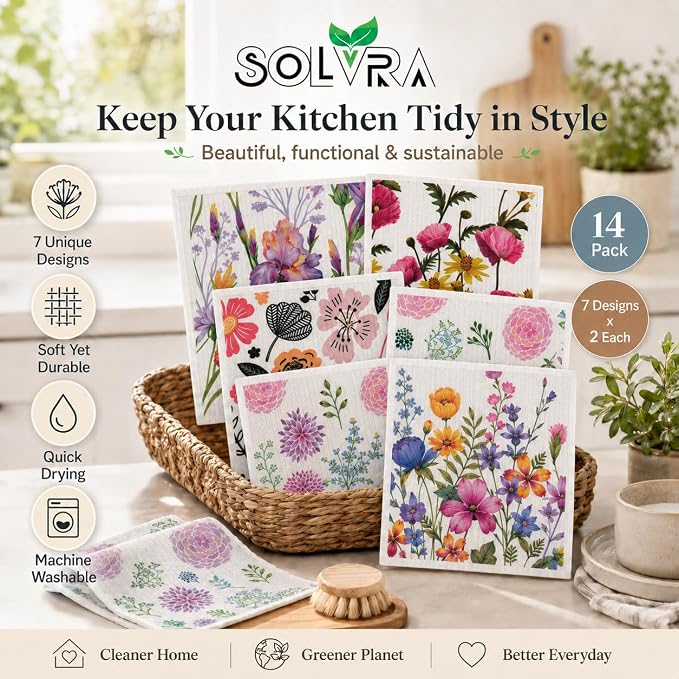 14 Pcs-flowers Print