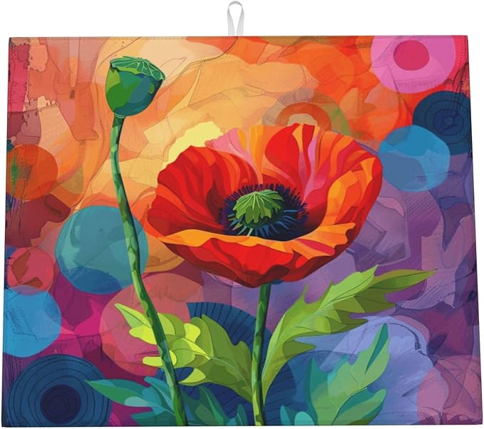 Red Poppy Flower Abstract